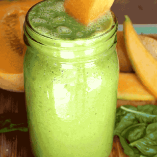 Cantaloupe, Mango and Spinach Smoothie with Figs and Cinnamon