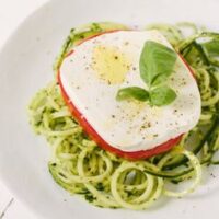 Pesto Zucchini Caprese Salad