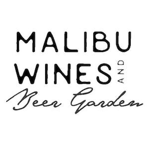 Shows a logo for Malibu Wines and Beer Garden with written text, no image