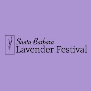 A small image of lavender and the name Santa Barbara Lavender Festival on a purple background